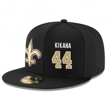 NFL New Orleans Saints #44 Hau'oli Kikaha Stitched Snapback Adjustable Player Hat - Black/Gold