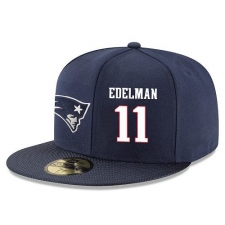 NFL New England Patriots #11 Julian Edelman Stitched Snapback Adjustable Player Hat - Navy/White