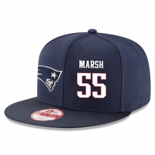 NFL New England Patriots #55 Cassius Marsh Stitched Snapback Adjustable Player Hat - Navy/White