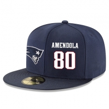 NFL New England Patriots #80 Danny Amendola Stitched Snapback Adjustable Player Hat - Navy/White