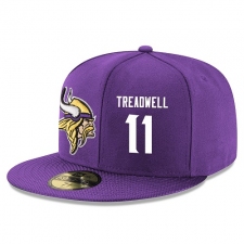 NFL Minnesota Vikings #11 Laquon Treadwell Stitched Snapback Adjustable Player Hat - Purple/White