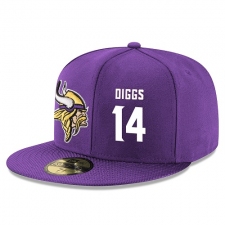 NFL Minnesota Vikings #14 Stefon Diggs Stitched Snapback Adjustable Player Hat - Purple/White