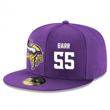 NFL Minnesota Vikings #55 Anthony Barr Stitched Snapback Adjustable Player Hat - Purple/White