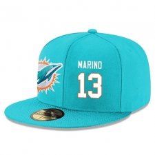 NFL Miami Dolphins #13 Dan Marino Stitched Snapback Adjustable Player Hat - Aqua Green/White