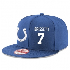 NFL Indianapolis Colts #7 Jacoby Brissett Stitched Snapback Adjustable Player Hat - Royal Blue/White