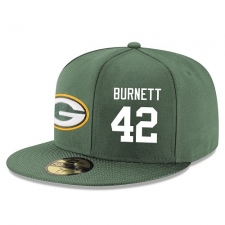 NFL Green Bay Packers #42 Morgan Burnett Stitched Snapback Adjustable Player Hat - Green/White