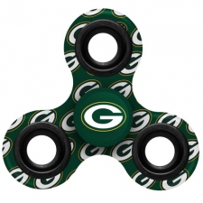 NFL Green Bay Packers Logo 3 Way Fidget Spinner 3J6 - Green