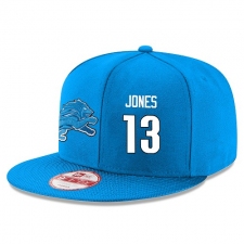 NFL Detroit Lions #13 T.J. Jones Stitched Snapback Adjustable Player Hat - Blue/White