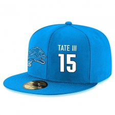 NFL Detroit Lions #15 Golden Tate III Stitched Snapback Adjustable Player Hat - Blue/White