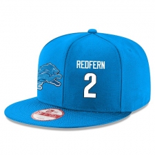 NFL Detroit Lions #2 Kasey Redfern Stitched Snapback Adjustable Player Hat - Blue/White