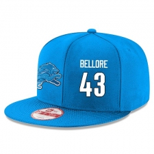 NFL Detroit Lions #43 Nick Bellore Stitched Snapback Adjustable Player Hat - Blue/White