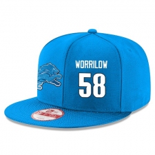 NFL Detroit Lions #58 Paul Worrilow Stitched Snapback Adjustable Player Hat - Blue/White