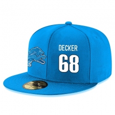 NFL Detroit Lions #68 Taylor Decker Stitched Snapback Adjustable Player Hat - Blue/White