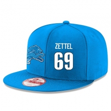 NFL Detroit Lions #69 Anthony Zettel Stitched Snapback Adjustable Player Hat - Blue/White
