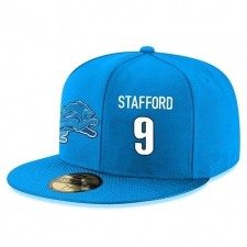 NFL Detroit Lions #9 Matthew Stafford Stitched Snapback Adjustable Player Hat - Blue/White