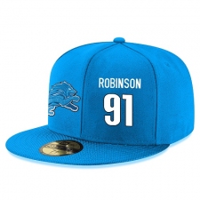 NFL Detroit Lions #91 A'Shawn Robinson Stitched Snapback Adjustable Player Hat - Blue/White
