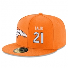 NFL Denver Broncos #21 Aqib Talib Stitched Snapback Adjustable Player Hat - Orange/White