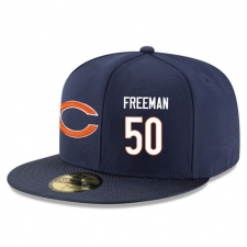 NFL Chicago Bears #50 Jerrell Freeman Stitched Snapback Adjustable Player Hat - Navy/White