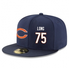 NFL Chicago Bears #75 Kyle Long Stitched Snapback Adjustable Player Hat - Navy/White