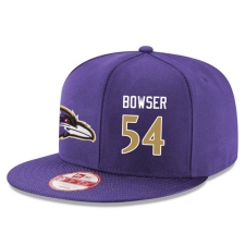 NFL Baltimore Ravens #54 Tyus Bowser Stitched Snapback Adjustable Player Rush Hat - Purple/Gold