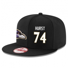 NFL Baltimore Ravens #74 James Hurst Stitched Snapback Adjustable Player Hat - Black/White