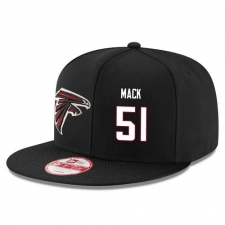 NFL Atlanta Falcons #51 Alex Mack Stitched Snapback Adjustable Player Hat - Black/White