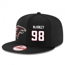 NFL Atlanta Falcons #98 Takkarist McKinley Elite Stitched Snapback Adjustable Player Hat - Black/White