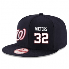 MLB Men's Washington Nationals #32 Matt Wieters Stitched New Era Snapback Adjustable Player Hat - Navy/White