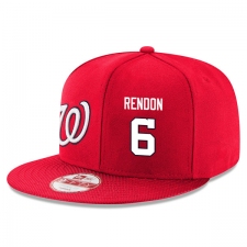 MLB Men's Washington Nationals #6 Anthony Rendon Stitched New Era Snapback Adjustable Player Hat - Red/White