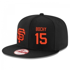 MLB Men's San Francisco Giants #15 Bruce Bochy Stitched New Era Snapback Adjustable Player Hat - Black/Orange