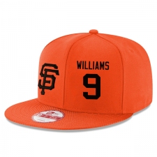MLB Men's San Francisco Giants #9 Matt Williams Stitched New Era Snapback Adjustable Player Hat - Orange/Black