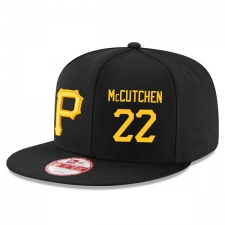MLB Men's Pittsburgh Pirates #22 Andrew McCutchen Stitched New Era Snapback Adjustable Player Hat - Black/Gold