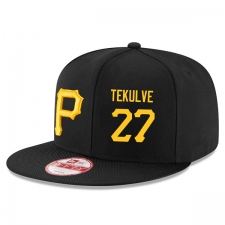 MLB Men's Pittsburgh Pirates #27 Jung-ho Kang Stitched New Era Snapback Adjustable Player Hat - Black/Gold