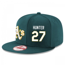 MLB Men's Oakland Athletics #27 Catfish Hunter Stitched New Era Snapback Adjustable Player Hat - Green/White