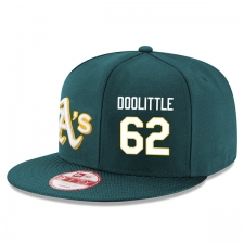 MLB Men's Oakland Athletics #62 Sean Doolittle Stitched New Era Snapback Adjustable Player Hat - Green/White