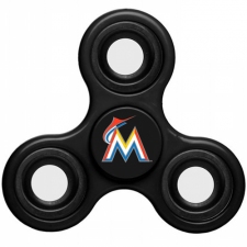 MLB Miami Marlins 3 Way Fidget Spinner C58 - Black