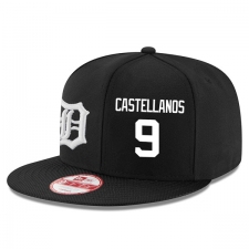 MLB Men's New Era Detroit Tigers #9 Nick Castellanos Stitched Snapback Adjustable Player Hat - Black/White