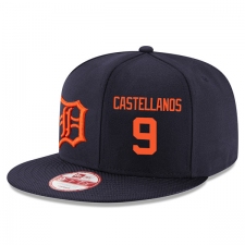 MLB Men's New Era Detroit Tigers #9 Nick Castellanos Stitched Snapback Adjustable Player Hat - Navy/Orange