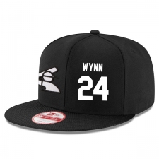 MLB Men's New Era Chicago White Sox #24 Early Wynn Stitched Snapback Adjustable Player Hat - Black/White