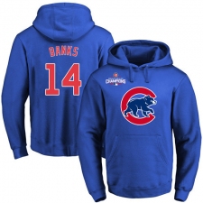 MLB Men's Chicago Cubs #14 Ernie Banks Royal Team Color Primary Logo Pullover Hoodie