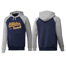 MLB Men's Nike Oakland Athletics Pullover Hoodie - Navy/Grey