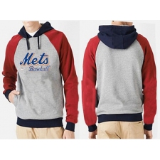 MLB Men's Nike New York Mets Pullover Hoodie - Grey/Red