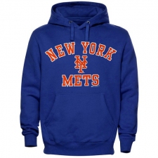 MLB New York Mets Stitches Fastball Fleece Pullover Hoodie - Royal Blue