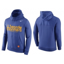 MLB Men's Seattle Mariners Nike Blue Hybrid Hoodie