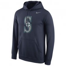 MLB Seattle Mariners Nike Logo Performance Pullover Hoodie - Navy