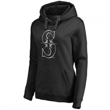 MLB Seattle Mariners Women's Platinum Collection Pullover Hoodie - Black
