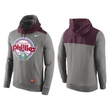 MLB Men's Philadelphia Phillies Nike Gray Cooperstown Collection Hybrid Pullover Hoodie
