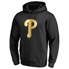 MLB Philadelphia Phillies Gold Collection Pullover Hoodie - Black