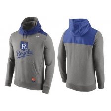 MLB Men's Kansas City Royals Nike Gray Cooperstown Collection Hybrid Pullover Hoodie