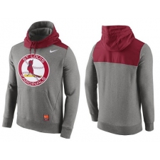 MLB Men's St. Louis Cardinals Nike Gray Cooperstown Collection Hybrid Pullover Hoodie